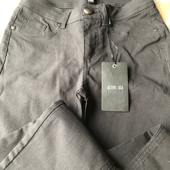 Active USA - Black Skinny Stretch Jeans  NWT SMALL - Picture 4 of 7